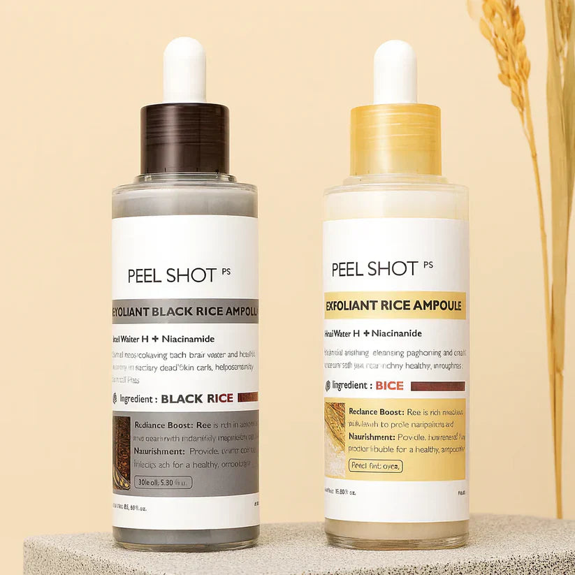SilkGlow Rice Ampoule Exfoliant Set (one bottle)
