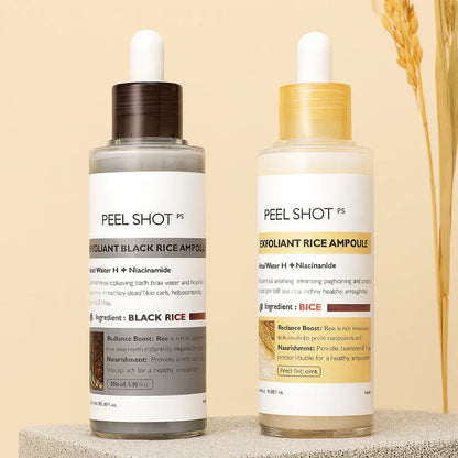 SilkGlow Rice Ampoule Exfoliant Set (one bottle)