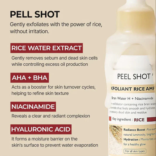 SilkGlow Rice Ampoule Exfoliant Set (one bottle)