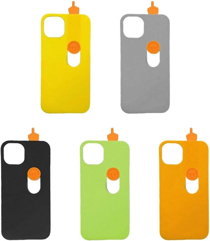 3D Sliding Finger Gag Case for iPhone 15"