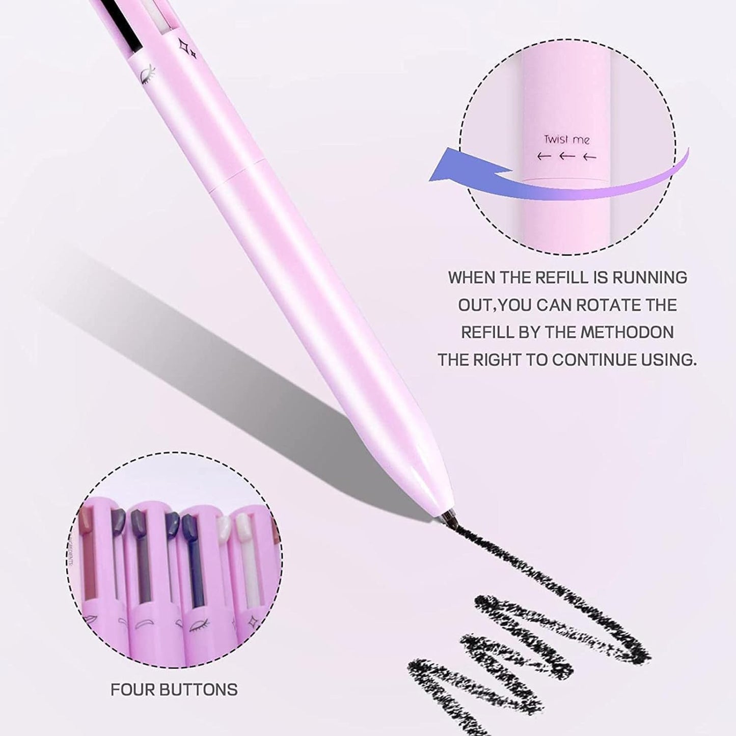 Flair Fusion 4-in-1 Matte Makeup Pen – Eyeliner, Lip Liner, Brow Pencil & Highlighter