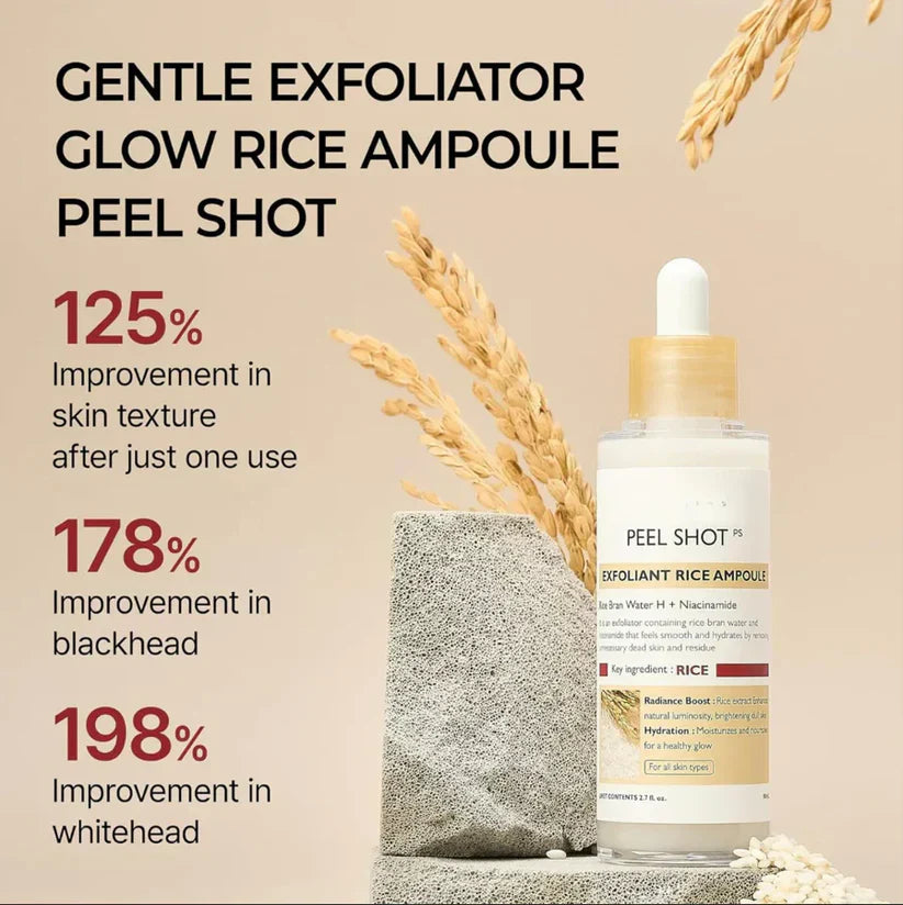 SilkGlow Rice Ampoule Exfoliant Set (one bottle)