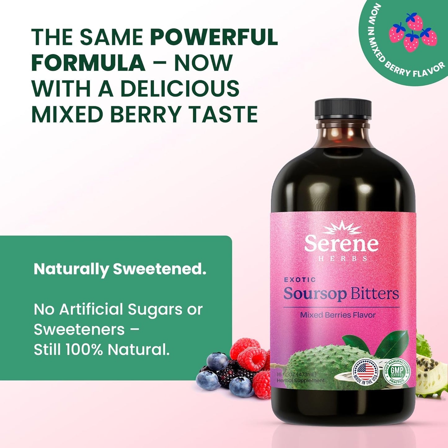 🌿 Serene Herbs Vitality 15™ Soursop Bitters – Premium 15-in-1 Herbal Formula