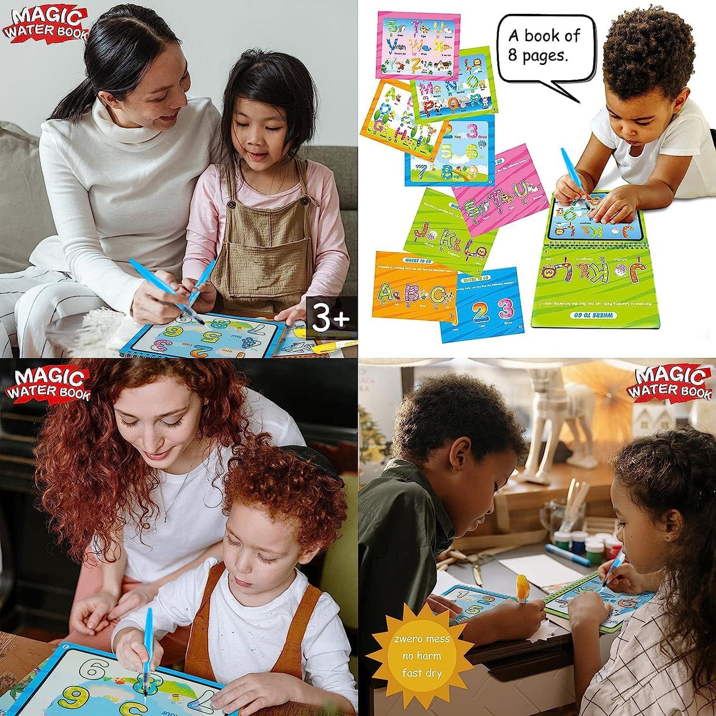 Color Splash Water Drawing Book (2pcs)