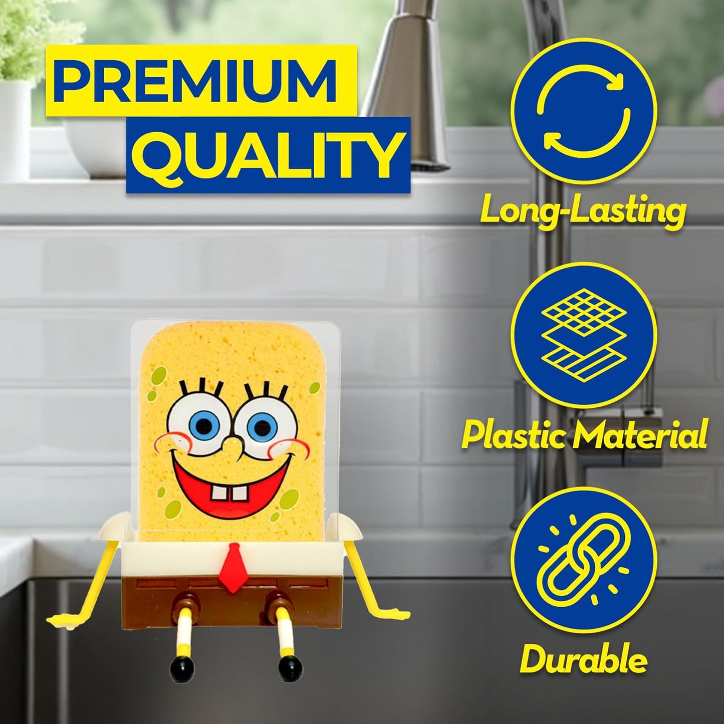 Cute Sink Sponge Holder – Fun Cartoon Design with Drainage