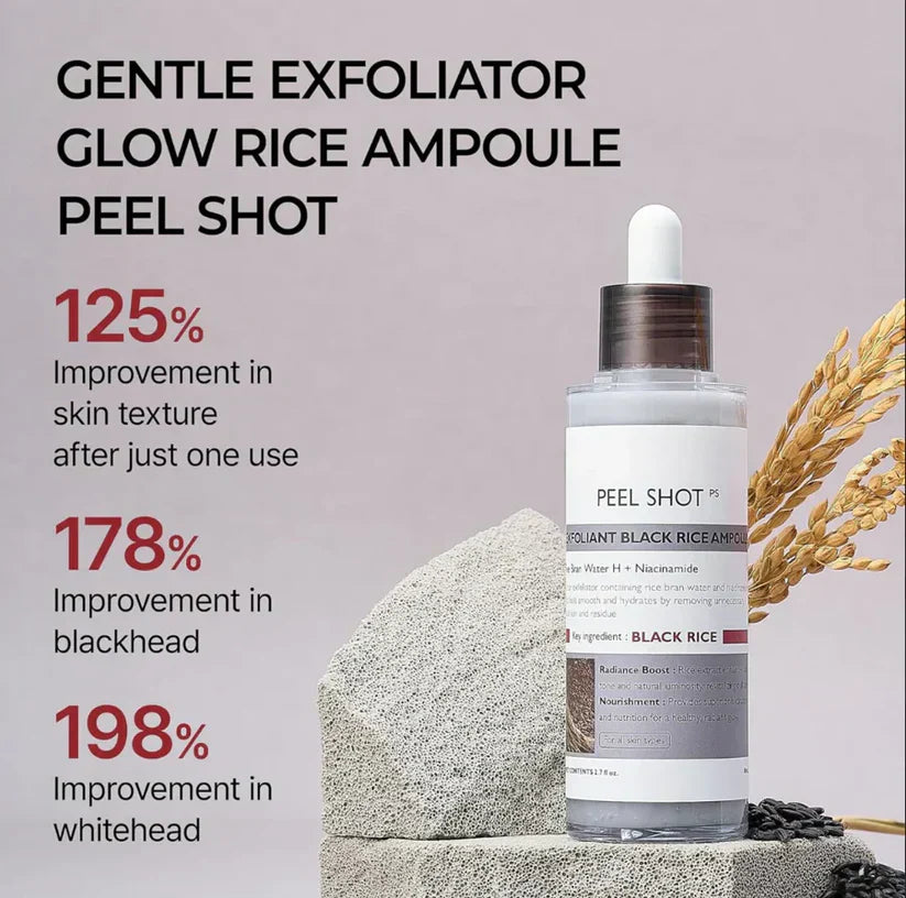 SilkGlow Rice Ampoule Exfoliant Set (one bottle)