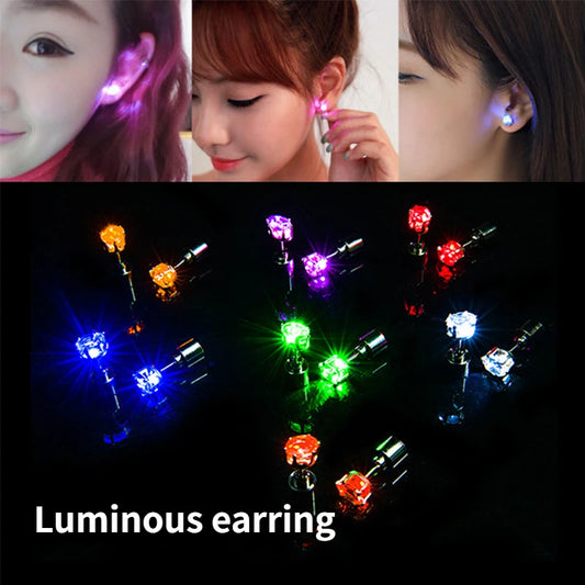 GlowFusion LED Stud Earrings – Light Up Your Style (1 Pair )