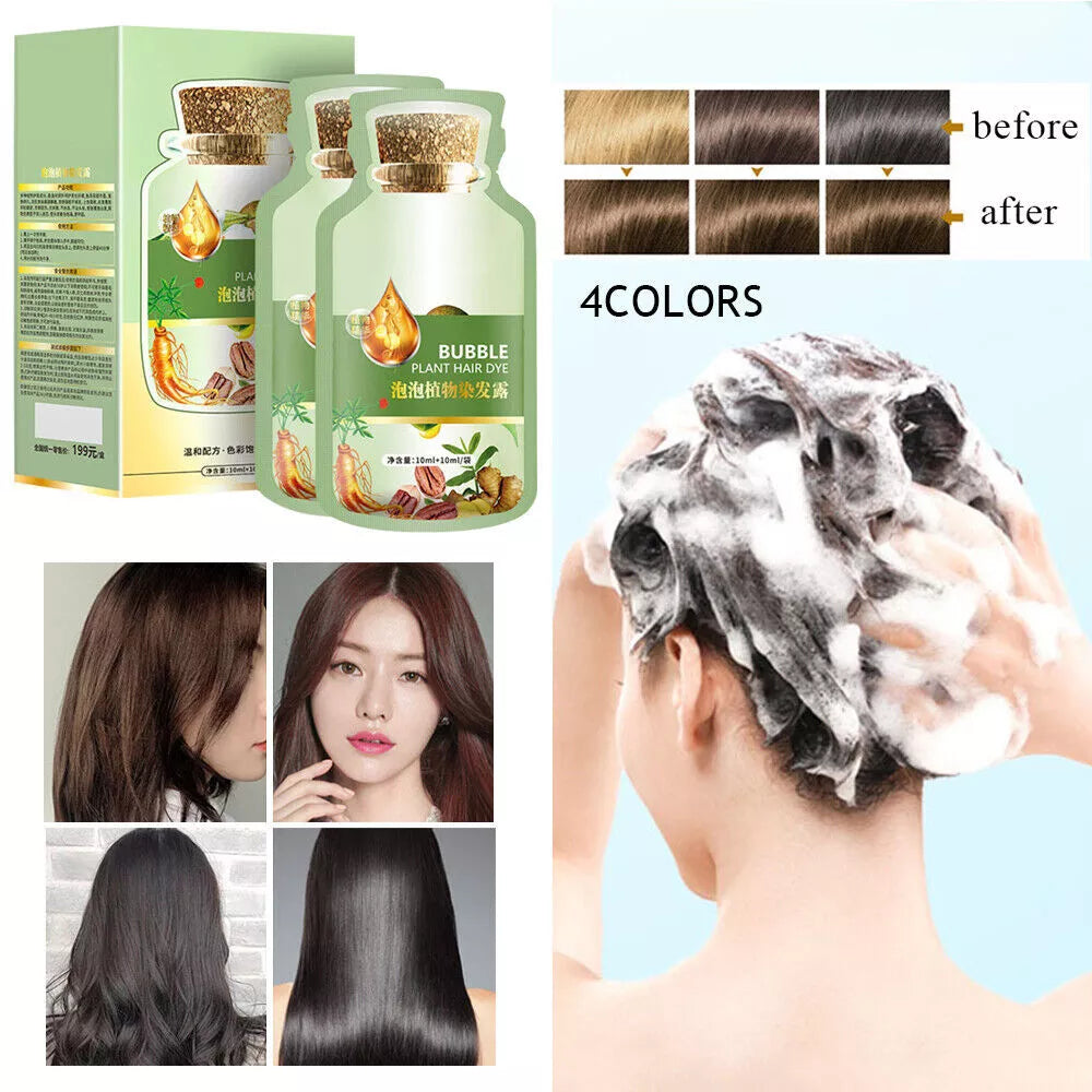 Plant Bubble Hair Dye Shampoo
