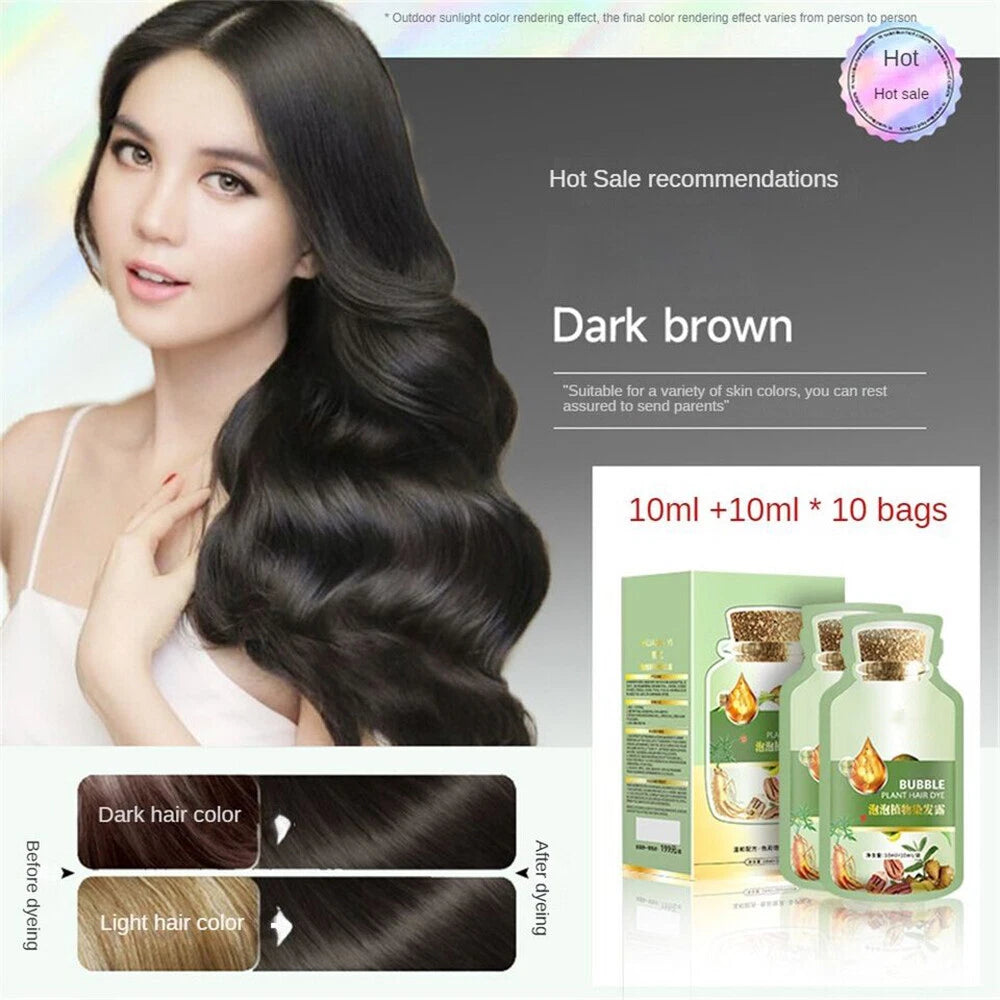 Plant Bubble Hair Dye Shampoo